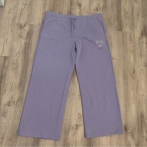 Nike Wide Leg Sweat Pants Womens Plus Size XXL New Purple Spring Cozy Loungewear